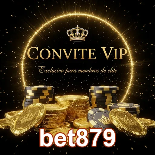 Convite VIP do Casino Bet879, destacando as vantagens exclusivas para membros.
